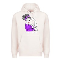 Pale Pink Domestic Violence Warrior Unbreakable Awareness Gift Premium Hoodie - minhPixels