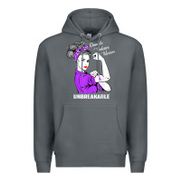 Rock Domestic Violence Warrior Unbreakable Awareness Gift Premium Hoodie - minhPixels