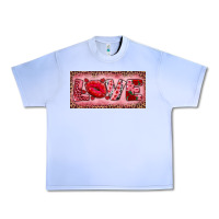 Grape Ice Pink Love Kiss Valentine's Day Urban Heavy Tee - RanaPortraitStore
