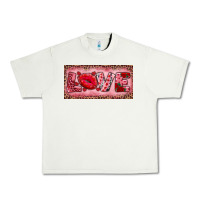 Pistachio Pink Love Kiss Valentine's Day Urban Heavy Tee - RanaPortraitStore