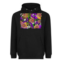 Black mardi gras sunflower cowhide leopard and glitter background Heavyweight Hoodie - Artiststas