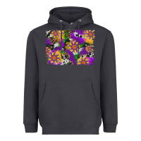 Smoke mardi gras sunflower cowhide leopard and glitter background Heavyweight Hoodie - Artiststas