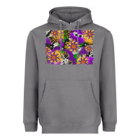 Storm mardi gras sunflower cowhide leopard and glitter background Heavyweight Hoodie - Artiststas