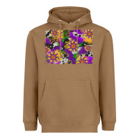 Toasted Coconut mardi gras sunflower cowhide leopard and glitter background Heavyweight Hoodie - Artiststas