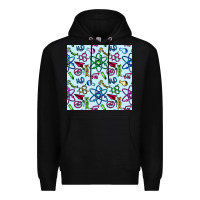 Black Science Teacher Seamless Pattern Premium Hoodie - BundleAndBundleShop