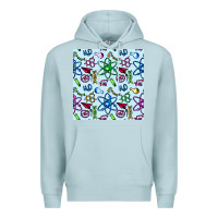 Blue Mist Science Teacher Seamless Pattern Premium Hoodie - BundleAndBundleShop