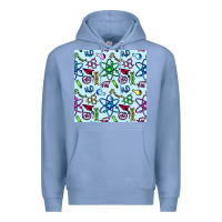 Colony Blue Science Teacher Seamless Pattern Premium Hoodie - BundleAndBundleShop