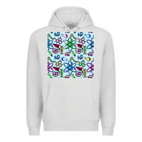 Dove Grey Science Teacher Seamless Pattern Premium Hoodie - BundleAndBundleShop