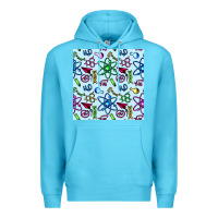 Ocean Blue Science Teacher Seamless Pattern Premium Hoodie - BundleAndBundleShop