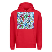Red Science Teacher Seamless Pattern Premium Hoodie - BundleAndBundleShop