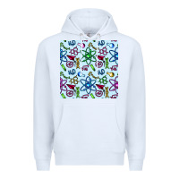 White Science Teacher Seamless Pattern Premium Hoodie - BundleAndBundleShop