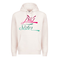 Pale Pink Big Sister love Big Sis Gift ba Premium Hoodie - minhPixels