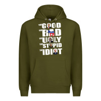 Army Green The Good The Bad The Ugly The Stupid The Idiot Politics TShirt Premium Hoodie - minhPixels