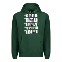 Sports Green The Good The Bad The Ugly The Stupid The Idiot Politics TShirt Premium Hoodie - minhPixels