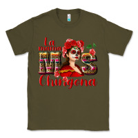 Army Green La mama mos Chingona Classic Tee - NancyCooperArtShop