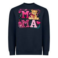 Navy Western Valentines Day Mama Mother's Day Heavyweight Sweatshirt - LillyAllenDesigns