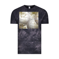 Cloud Black distressed volleyball pattern Vintage Tee - TumblerDesignByShophia