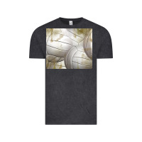 Vintage Black distressed volleyball pattern Vintage Tee - TumblerDesignByShophia