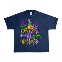 Navy mardi gras fleur de lis Urban Heavy Tee - CowGirlArtShop