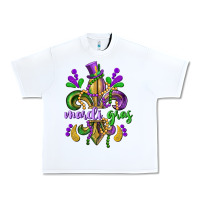 White mardi gras fleur de lis Urban Heavy Tee - CowGirlArtShop