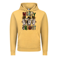 Vintage Mustard merry and bright Vintage Hoodie - CowGirlArtShop