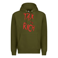 Army Green tax the rich shirt (on back)political t shirts for women men t shirt Premium Hoodie - minhPixels