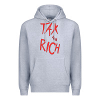 Heather Grey tax the rich shirt (on back)political t shirts for women men t shirt Premium Hoodie - minhPixels