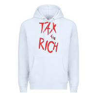 White tax the rich shirt (on back)political t shirts for women men t shirt Premium Hoodie - minhPixels