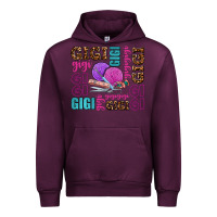 Mauve Wine gigi gigi with knitting Urban Hoodie - AdoDesignShop