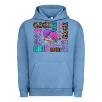 Pigment Pebble Blue gigi gigi with knitting Urban Hoodie - AdoDesignShop
