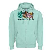 Peace Love Landrace Pig Zipper Hoodie | Teevron