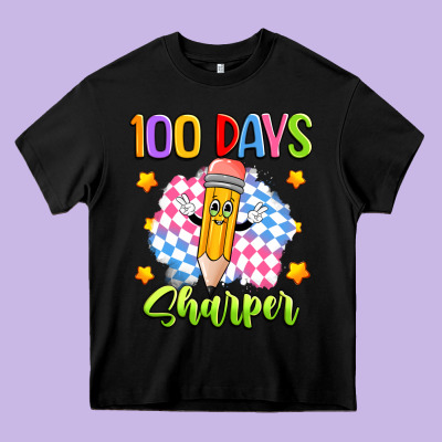 100 Days Sharper Heavy Core Tee Designed By Artiststas