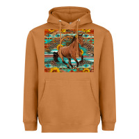 Meerkat galloping horse aztec sunflower Heavyweight Hoodie - Artiststas