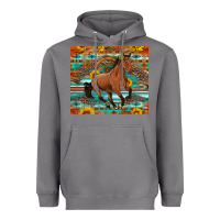 Storm galloping horse aztec sunflower Heavyweight Hoodie - Artiststas