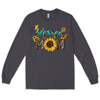 Smoke Blessed mom sunflower butterfly mother's day Long Sleeve Tee - HowdyJamesFarm