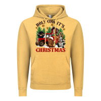 Vintage Mustard holy cow its christmas Vintage Hoodie - CowGirlArtShop