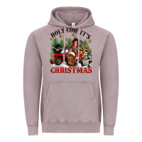 Vintage Zinc holy cow its christmas Vintage Hoodie - CowGirlArtShop