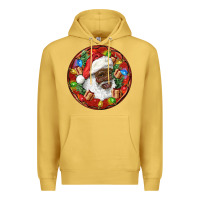 Antique Gold Black Santa Christmas Premium Hoodie - RanaPortraitStore