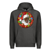 Charcoal Heather Black Santa Christmas Premium Hoodie - RanaPortraitStore