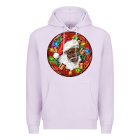 Lilac Black Santa Christmas Premium Hoodie - RanaPortraitStore