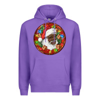 Purple Black Santa Christmas Premium Hoodie - RanaPortraitStore