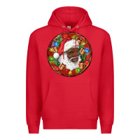 Red Black Santa Christmas Premium Hoodie - RanaPortraitStore