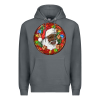 Rock Black Santa Christmas Premium Hoodie - RanaPortraitStore