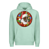 Seafoam Black Santa Christmas Premium Hoodie - RanaPortraitStore