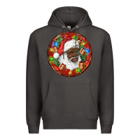 Smoke Black Santa Christmas Premium Hoodie - RanaPortraitStore