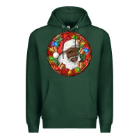 Sports Green Black Santa Christmas Premium Hoodie - RanaPortraitStore