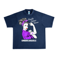 Navy Domestic Violence Warrior Unbreakable Awareness Gift Urban Heavy Tee - minhPixels