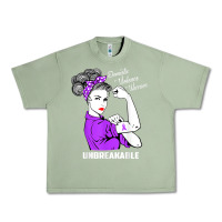 Oil Green Domestic Violence Warrior Unbreakable Awareness Gift Urban Heavy Tee - minhPixels