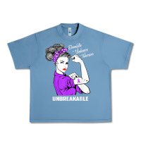 Pebble Blue Domestic Violence Warrior Unbreakable Awareness Gift Urban Heavy Tee - minhPixels