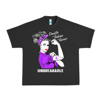 Domestic Violence Warrior Unbreakable Awareness Gift Urban Heavy Tee | Teevron